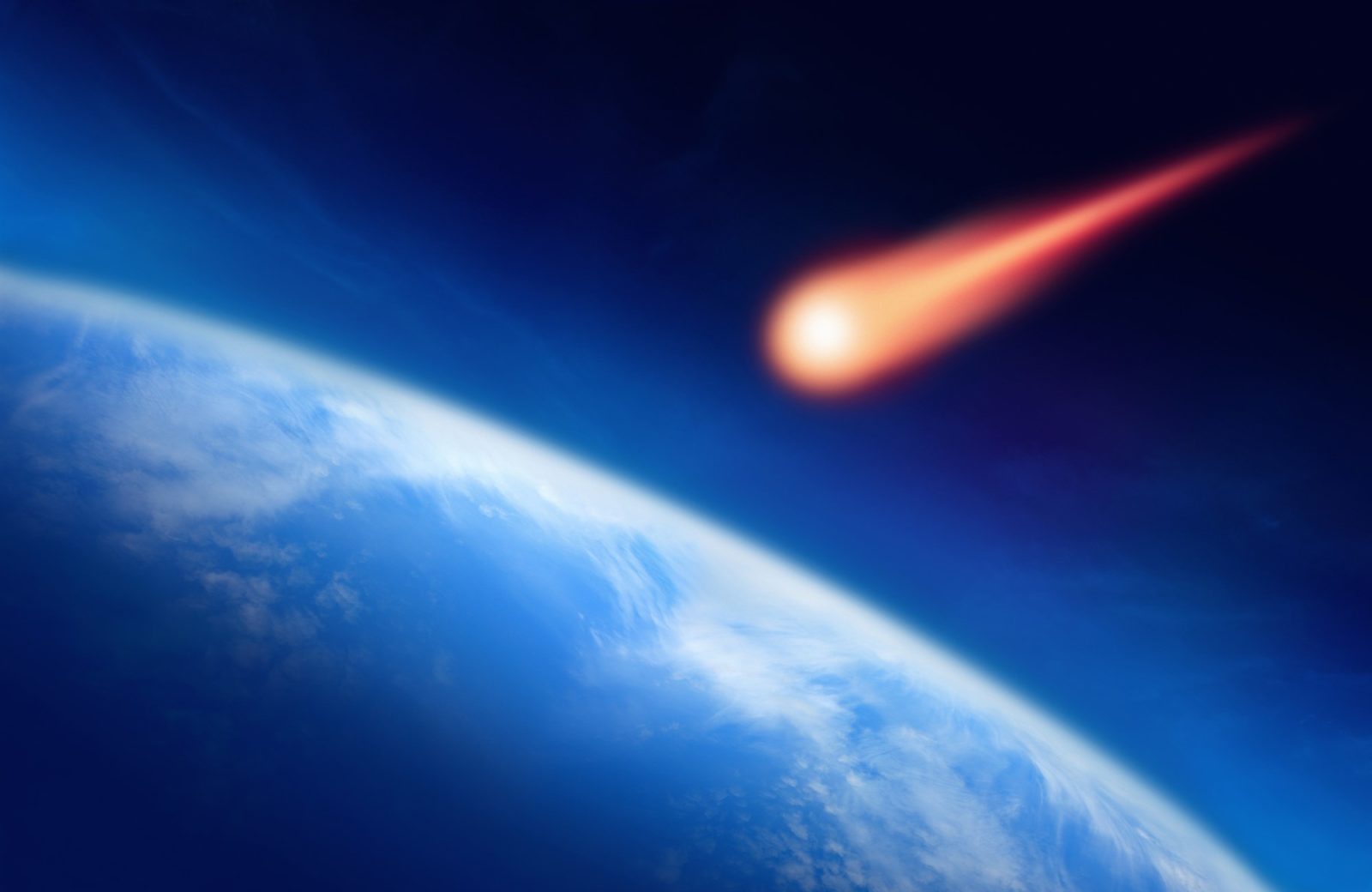 Падение метеорита на землю